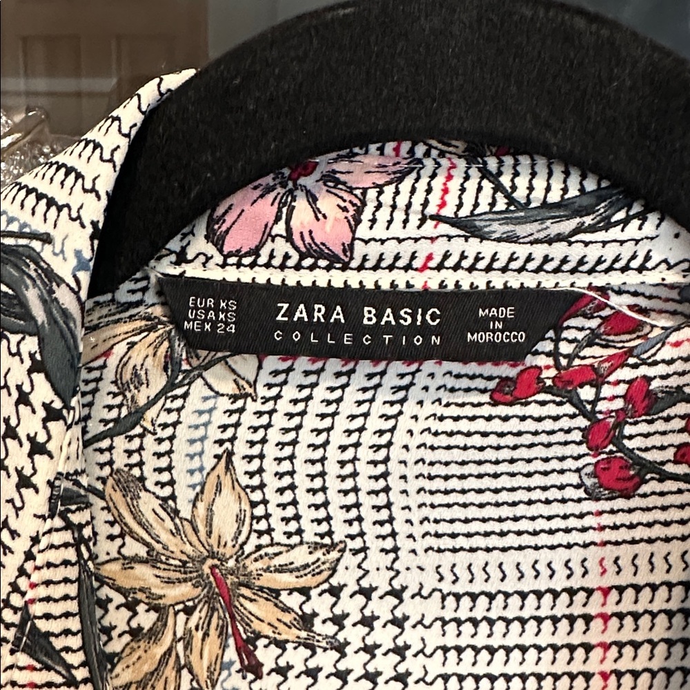 Zara Floral Patterned Collared Blouse - image 2